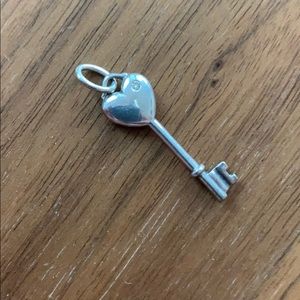 Tiffany Heart Key Pendant